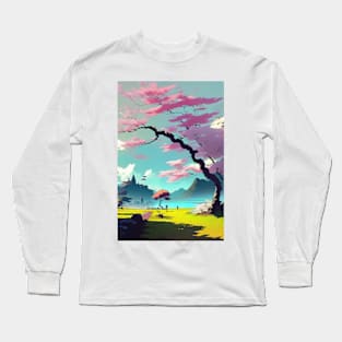 Japanese landscape Long Sleeve T-Shirt